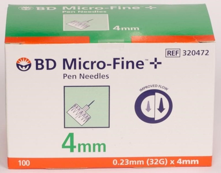 Bd Micro-Fine+Pen Needles 32Gx4mm 100