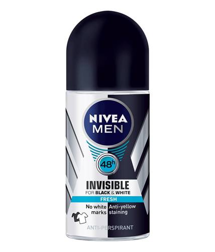 Nivea Deodorant Invisible B&W Roll On Men 50ml