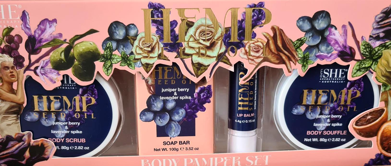 SHE Hemp Body Pamper J/B/LS 4pc Set