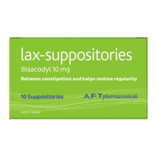 Lax Bisacodyl Suppositories 10mg Adults 10
