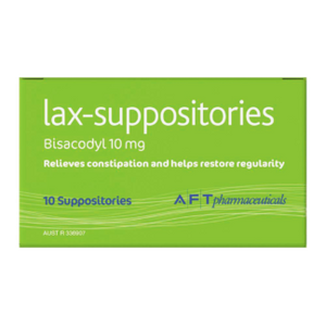 Lax Bisacodyl Suppositories 10mg Adults 10