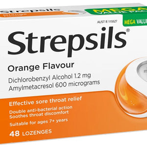 STREPSILS Anaesthetic Orange Lozenges 48s