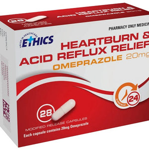 Ethics Heart Burn & Acid Reflux Relief Omeprazole 20mg 28pk