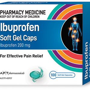 AFT Ibuprofen Soft Gel Caps 200mg 100s