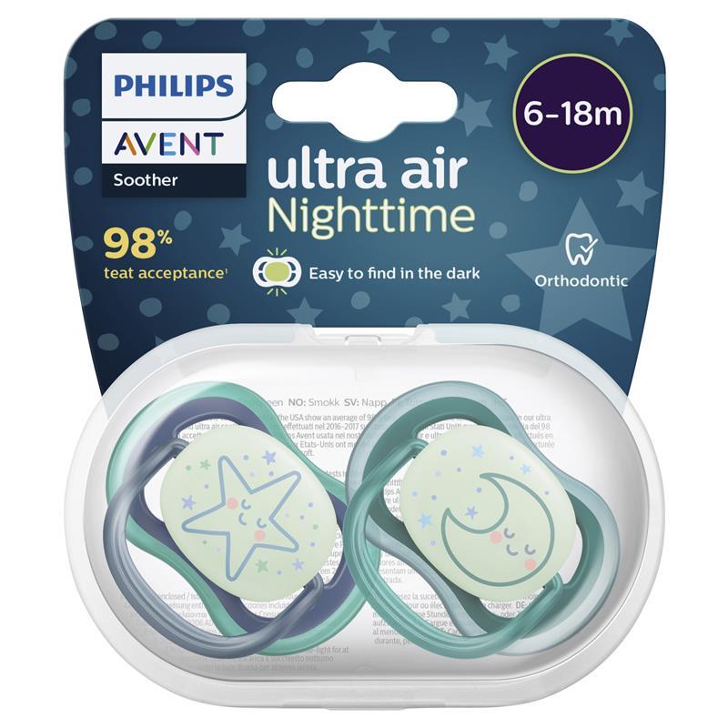 AVENT Soother Ult Air Night 6-18m 2pk