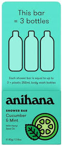Anihana Shower Bar Cucumber & Mint 80g