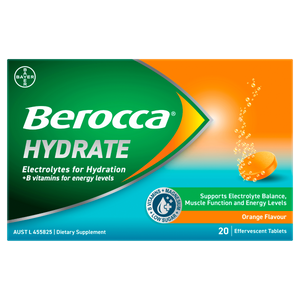 BEROCCA Hydrating Orange Effervescent Tabs 20s