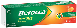 BEROCCA Immunity Daily Defence Orange Effervescent Tabs 15s