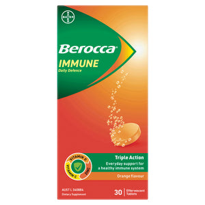 BEROCCA Immunity Daily Defence Orange Effervescent Tabs 30s
