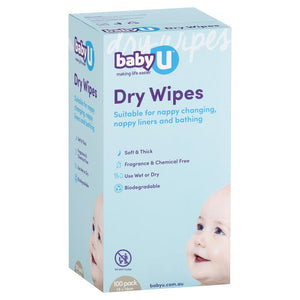 Baby U Dry Wipes 100pk