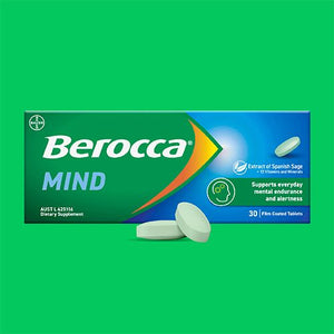 Berocca Mind with Sage Film Coated Tablets 30s