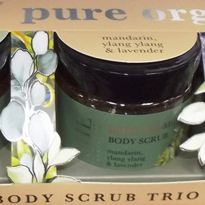 SHE Pure Organic Luxury Body Scrub Trio 3pc