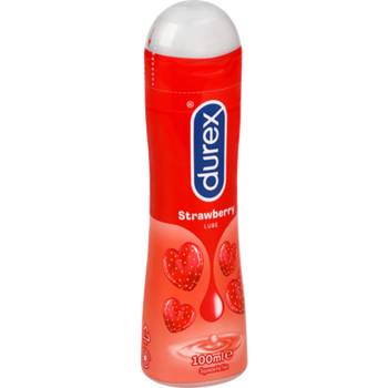 Durex Strawberry Lubricant 100ml - Water-Based Lube with Fruit Flavour
