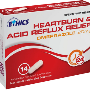 Ethics Heart Burn & Acid Reflux Relief Omeprazole 20mg 14pk
