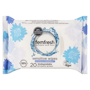 Femfresh Wipes Sensitive 20pk
