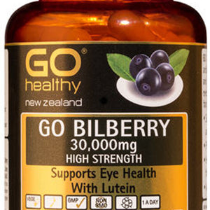 GO Bilberry 30000mg Hi Strength 60 Vege Capsules
