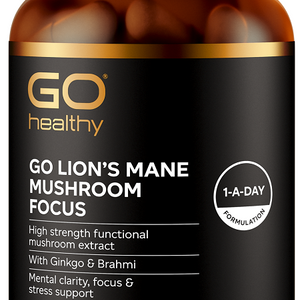 GO Healthy Lions Mane Mushroom Focus Vege Caps 60s