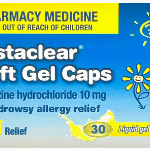 HISTACLEAR 10mg Soft Gel Caps 30s