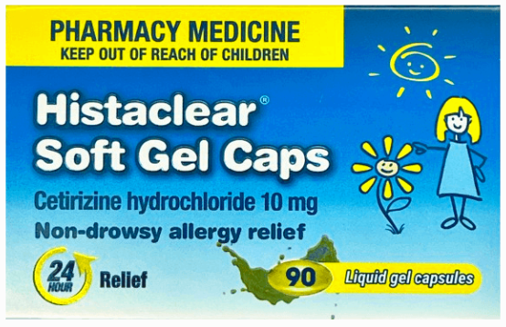 HISTACLEAR 10mg Soft Gel Caps 90s - NZ Online Chemist