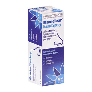 MAXICLEAR Xylometazoline Nasal Spray 10mlx2pk
