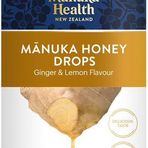 Manuka Honey - Manuka Honey Drops Ginger & Lemon 15s