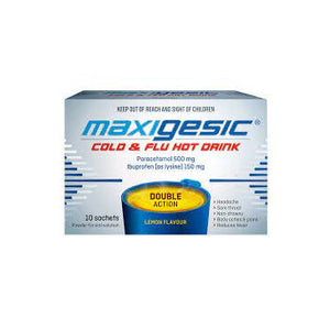 Maxigesic Cold & Flu Lemon Hot Drink 10s
