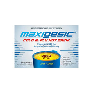 Maxigesic Cold & Flu Lemon Hot Drink 20s