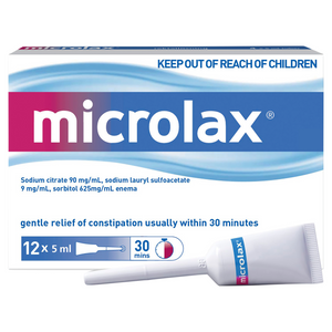 Microlax Micro Enemas 5ml 12pk