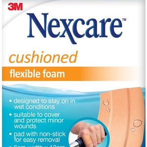 Nexcare Cushioned Flex Foam 6x10cm 10pk