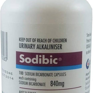 SODIBIC Sodium Bicarbonate 840mg Capsules 100