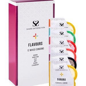ShareSat Condoms Flavour Mixed 12pk