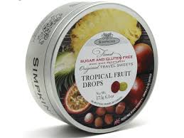 Simpkins SugarFree Tin 170G - Delicious Tropical Fruit  175g
