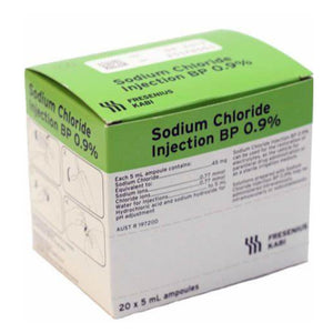 Sodium Chloride 5ml Ampoule 20 Pack by Kabi - Sterile & Isotonic Saline Solution