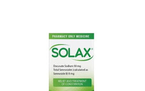 Solax Constipation 50mg+8mg Tabs 30s | NZ Online Chemist