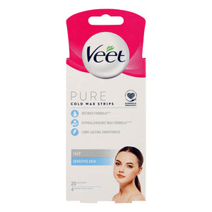 VEET Pure Cold Wax Strips Face 20s