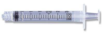 Syringe Hypodermic Luer Lock 3ml Box 100