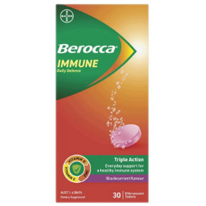 BEROCCA Immunity Daily Defence Black Current Effervescent Tabs 30s