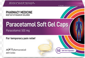 AFT Paracetamol Soft Gel Caps 500mg 50s