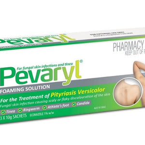 Pevaryl Foaming Solution 10g 1% 3pk