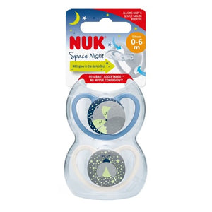 Nuk WTP Space Soothers 0-6months 2pk