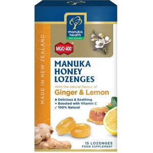Manuka Health Manuka Honey Lozenges Lemon 15Pk