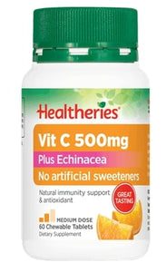 Healtheries Vitamin C Chewables 500mg 60s