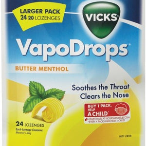 Vicks Vapodrops Butter Menthol 24 Pack