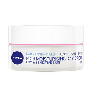 Nivea Daily Essential Moisturising Day Cream Dry Sensitive SPF30 50ml