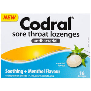 Codral Sore Throat Lozenges Menthol 16s