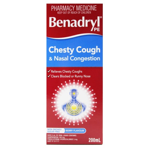 Benadryl Pe Chesty Cough & Nasal Congestion 200ml