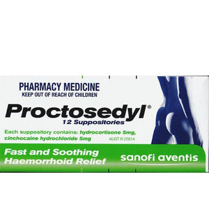 Proctosedyl Suppositories 12