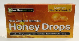 Active Nature Honey Drops Lemon + Vitamin C Lozenges 16