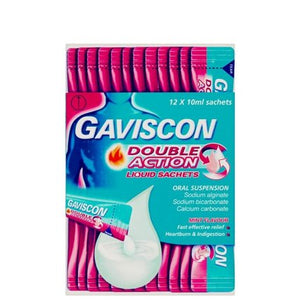 Gaviscon Dual Action Liquid Sachets 12Pk