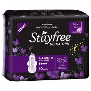 Stayfree Ultrathin All Night Wing 10s